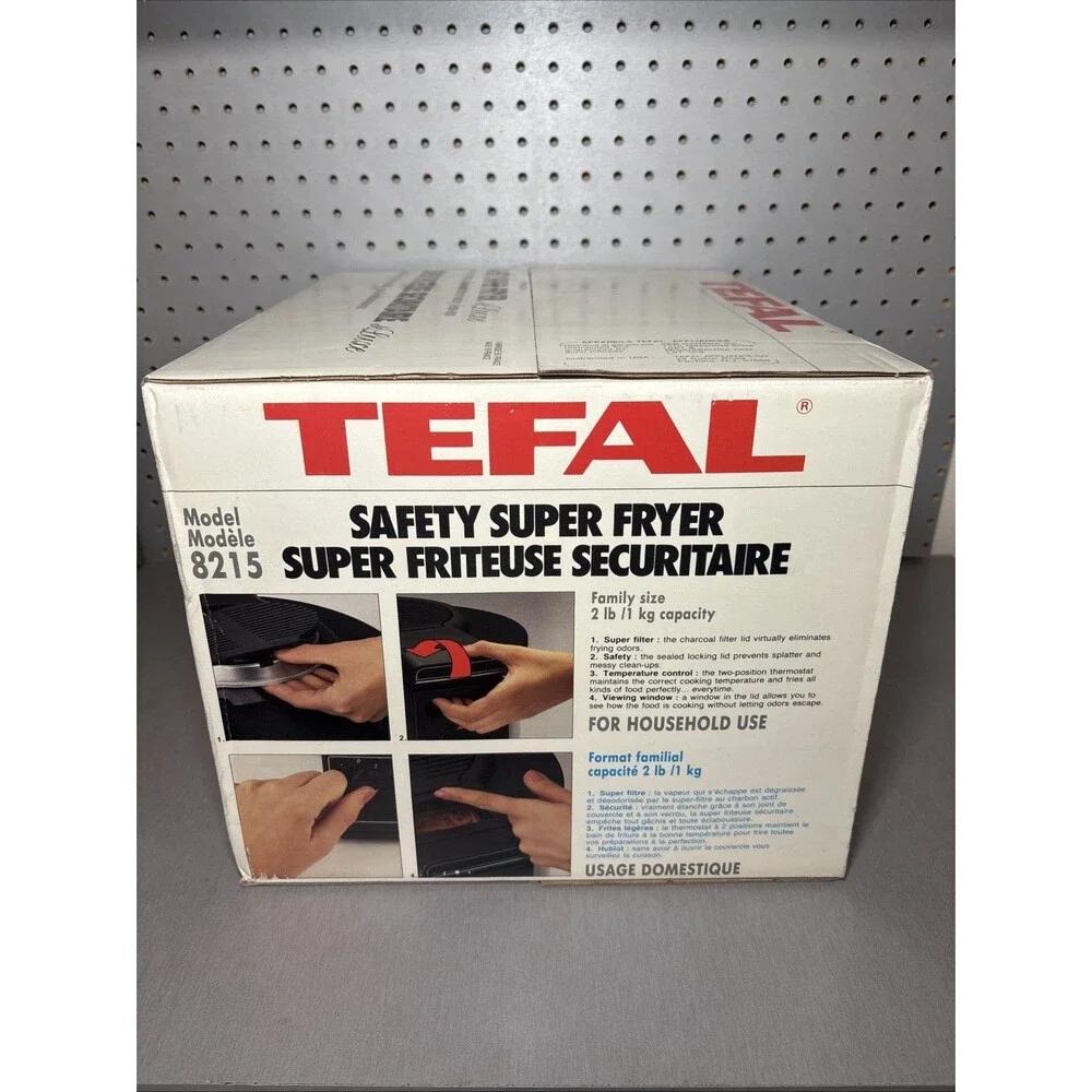 TEFAL Super Safety Fryer Model 8215 Made In France - Sealed, New Old Stock